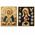 🙏 Divine Pearl Bead Virgin Mary Icon – A Peaceful DIY Faith Art Gift ✨