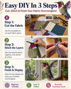 🧵 Beginner Friendly ✨ 3D Patchwork Bird DIY Craft Kit – Create a Layered Fabric Bird Worth Displaying