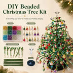 DIY Beaded Christmas Tree Kit, Glass Ornament