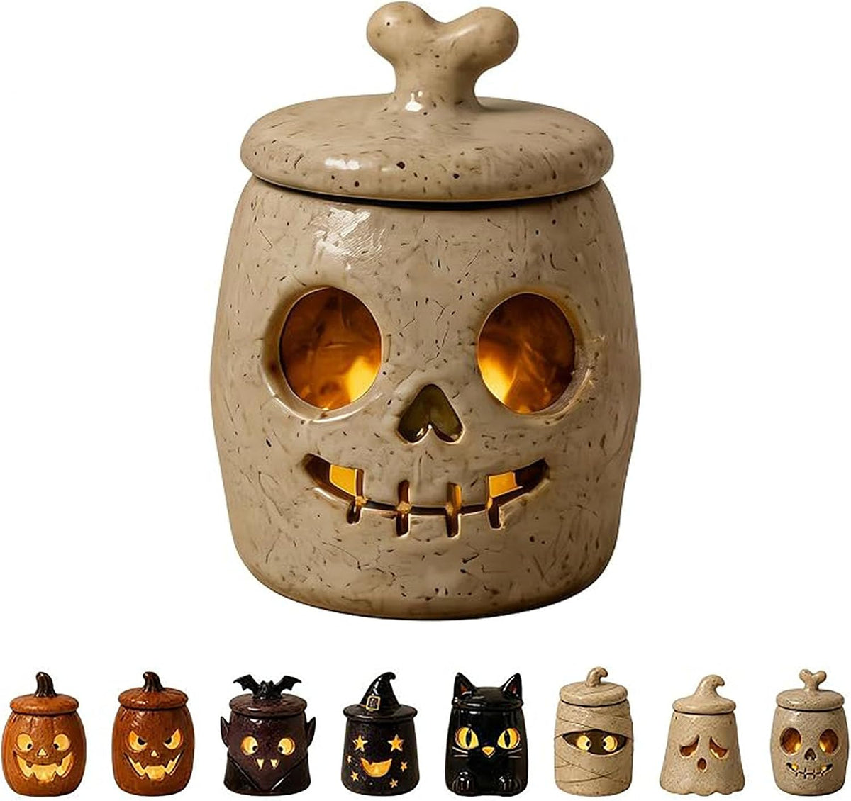 Cozy Monster Tealight Lantern, Handmade Resin Candle Holder
