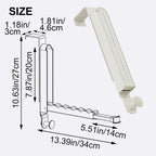 Foldable Over-the-Door Clothes Drying Rack with Hooks & Towel Bar