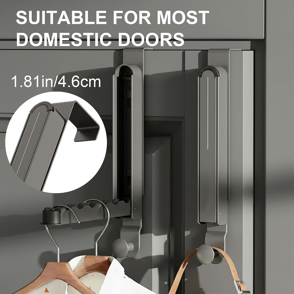 Foldable Over-the-Door Clothes Drying Rack with Hooks & Towel Bar