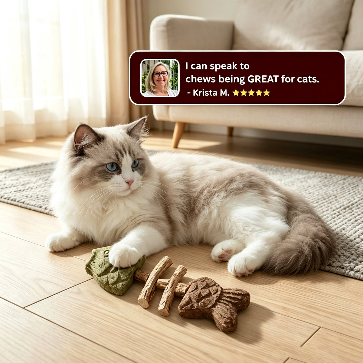 🐱Catnip & Silvervine Chew，49% OFF!⚡