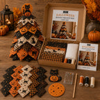 Skeleton Rose - DIY Halloween Theme Quilted Fabric Tree Kit