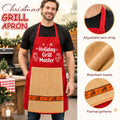🎅 Christmas BBQ Apron – Funny Holiday Grill Master Apron with Towel