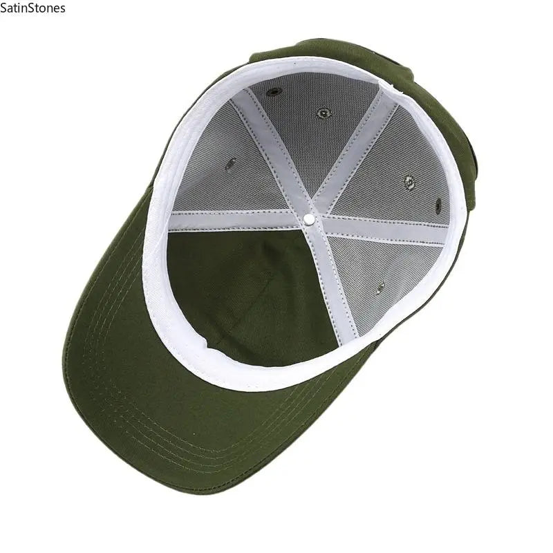 Men's Korean-Style Pilot Baseball Cap with Curved Visor