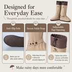 Unisex High-Cuff Rain Shoe Covers – Waterproof & Non-Slip