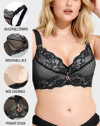 Lace Underwire Padded Push Up Bra
