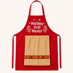 🎅 Christmas BBQ Apron – Funny Holiday Grill Master Apron with Towel