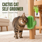 🐱3-in-1 Soft Plastic Cat Corner Groomer with Catnip，49% OFF!⚡