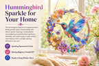 💥LAST DAY 49% OFF - Hummingbird Diamond Art Hanging Ornament Kit – Sparkling DIY Window Ornament 🐦✨