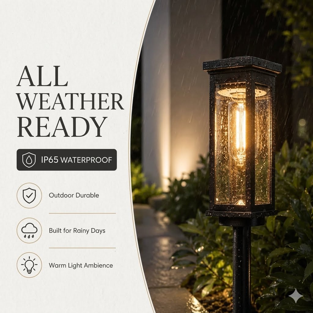 Solar Garden Path Lights with Warm &Cool White Options