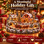 🐮 Highland Cow Christmas Farm Village – Lighted Farmhouse Holiday Scene
