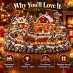 🐮 Highland Cow Christmas Farm Village – Lighted Farmhouse Holiday Scene