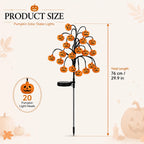 Solar-powered Halloween ground-stake lights for outdoor holiday decoration