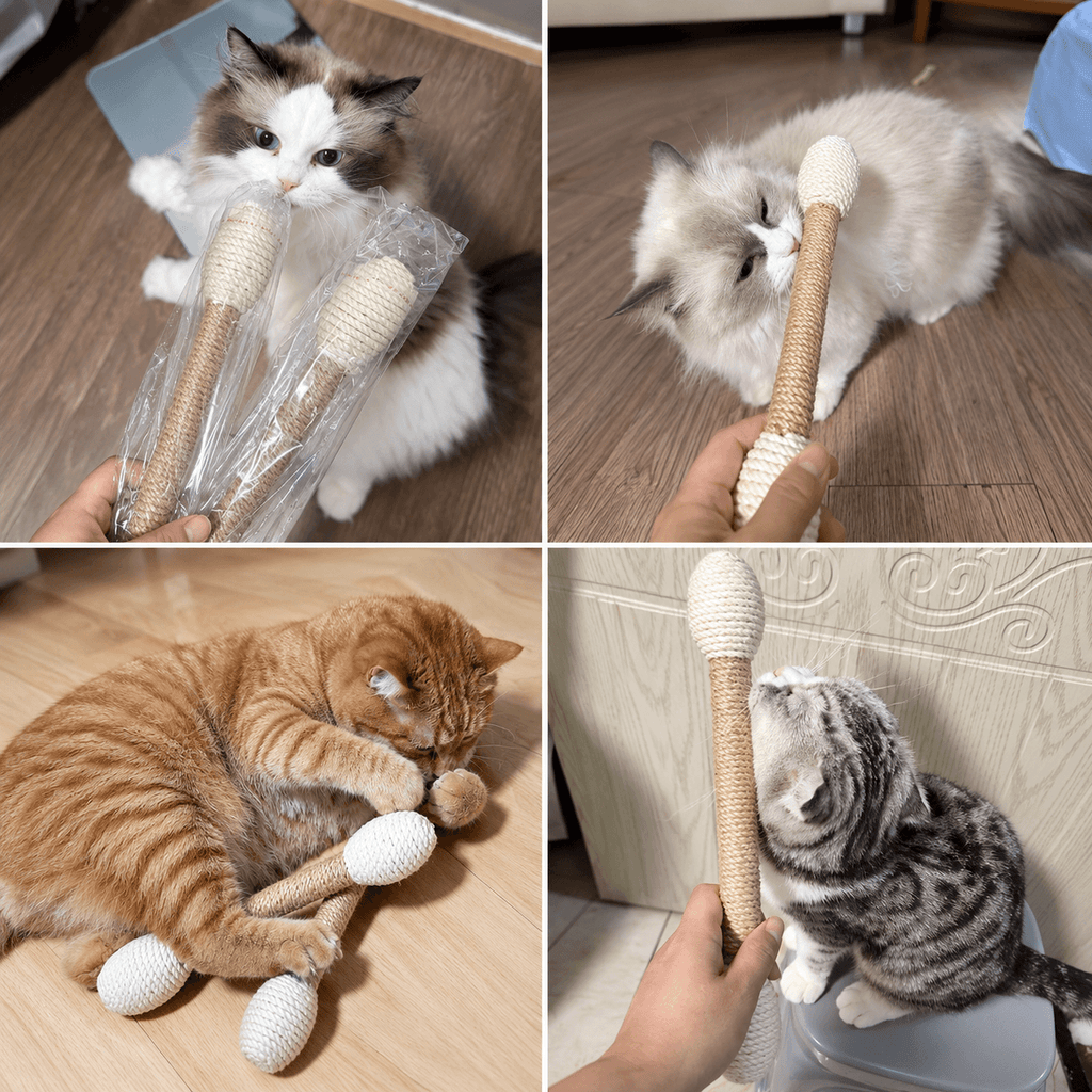 Large Sisal Catnip Kicker Toy – Solid Wood Core，49% OFF!⚡