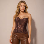 Lace Up Corset Bustier Top