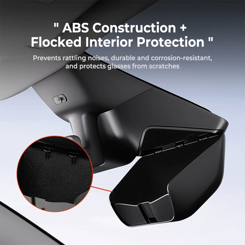 Custom Fit Sunglass Holder for Tesla Model Y Juniper - Hidden Sunglass Storage