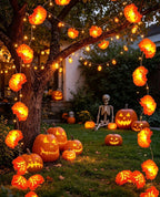 Halloween-themed LED marigold string lights（Waterproof battery box version）