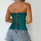 Lace Up Corset Bustier Top