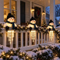 🎄 Christmas Porch Railing Lights – 4 Festive Character Designs