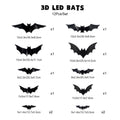 Halloween LED Wall Decal Night Lights (Bat, Spider, and Ghost Designs)