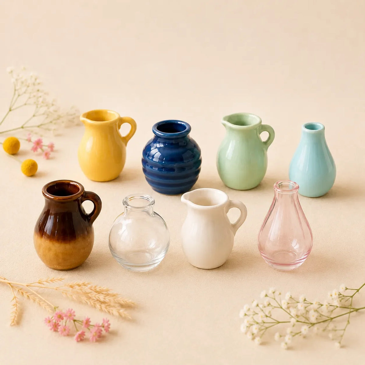 Roselle Mini Vase Ceramic Magnets