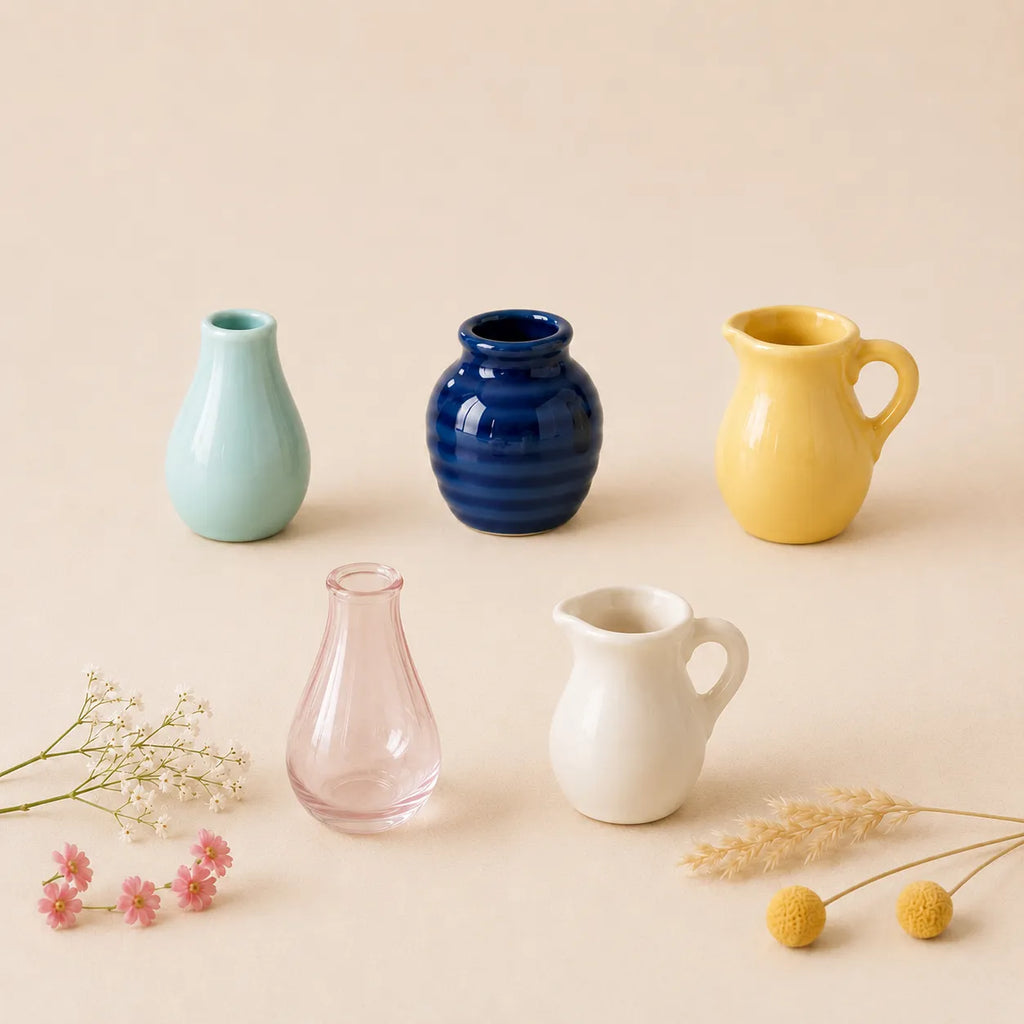 Roselle Mini Vase Ceramic Magnets