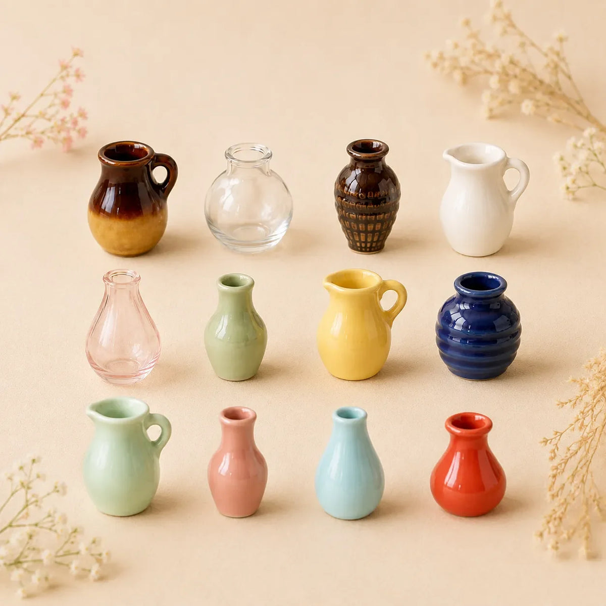 Roselle Mini Vase Ceramic Magnets