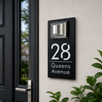 Personalized Solar Modern Door Plaque