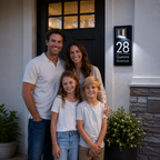 Personalized Solar Modern Door Plaque