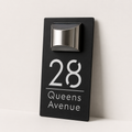 Personalized Solar Modern Door Plaque