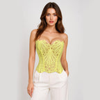 Lace Up Corset Bustier Top