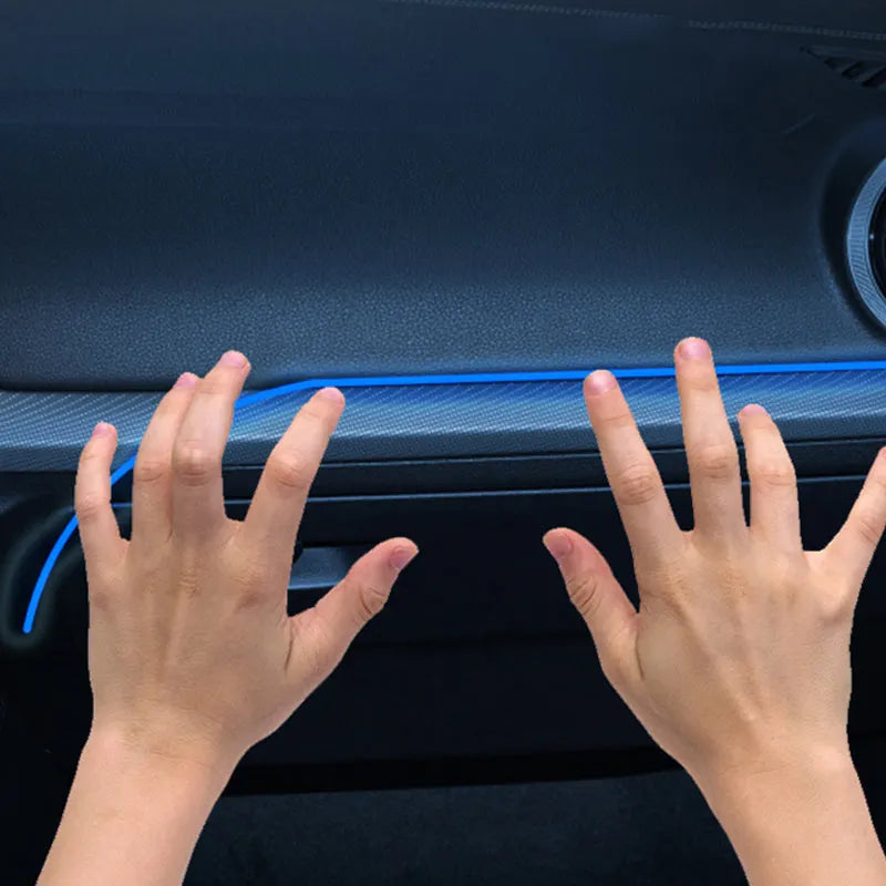 🌈64 Color Fiber Optic Car Ambient Light, No Wiring Cold Light Strip, Bluetooth APP Control Hidden Interior Atmosphere Decor Light for All Vehicles