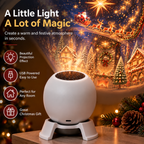 🎁 Christmas Projector Night Light - 360° Adjustable HD Holiday Pattern Ceiling Light 🎅 Indoor Xmas Decoration Lamp for Kids Bedroom, Party & Holiday Gift