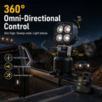 360° Omni‑Directional Magnetic LED Pod Light, Portable Camping LED Work Light for Outdoor, Car, Emergency