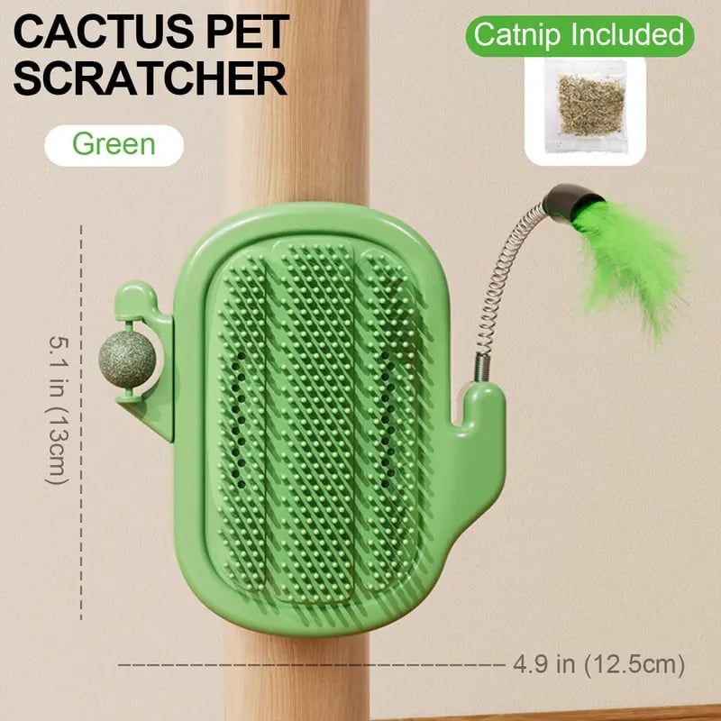 🐱3-in-1 Soft Plastic Cat Corner Groomer with Catnip，49% OFF!⚡