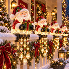 🎄 Christmas Porch Railing Lights – 4 Festive Character Designs