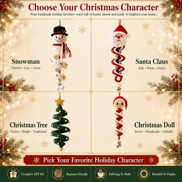 Spiral Snowman & Santa DIY Kit