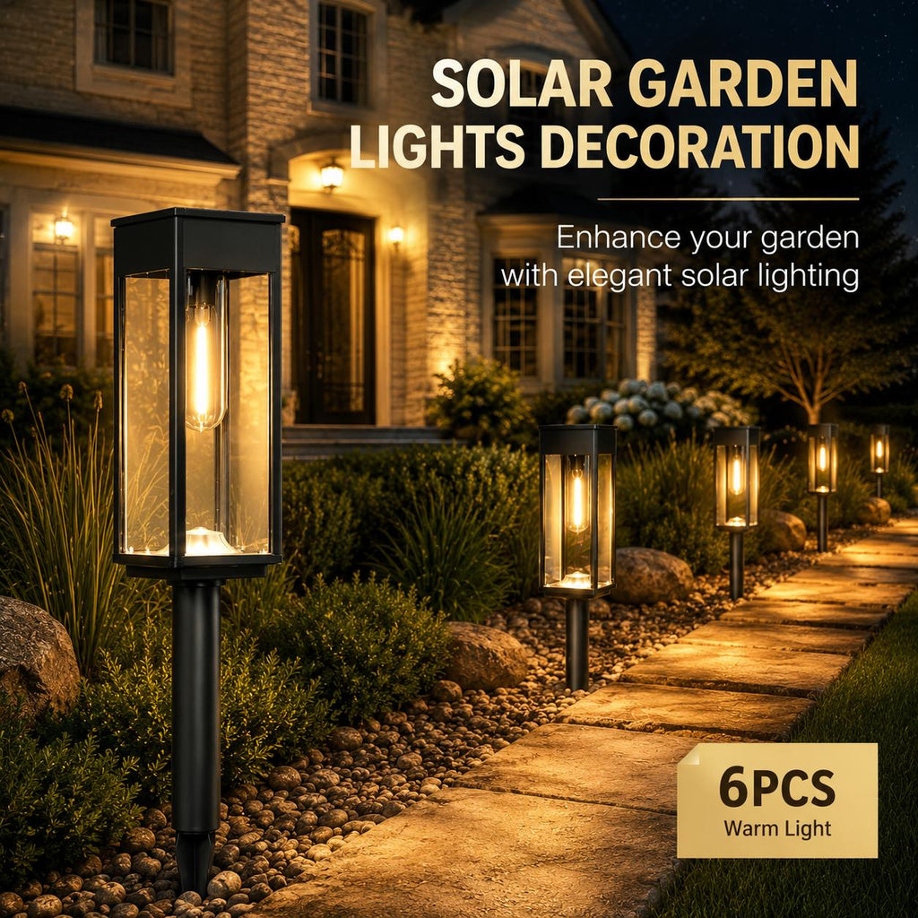 Solar Garden Path Lights with Warm &Cool White Options