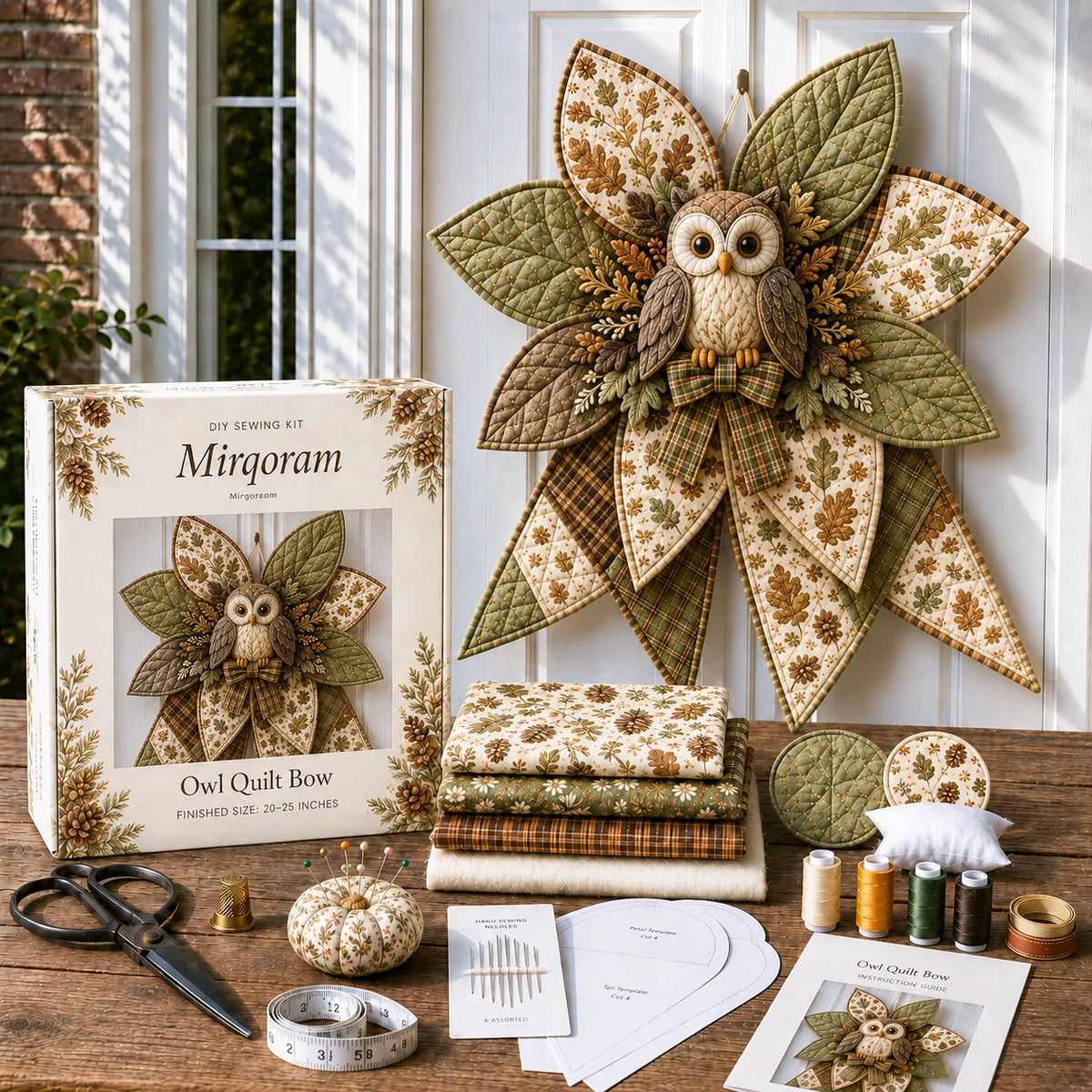 Hummingbird - Handmade Quilted Door Bow DIY Sewing Kit