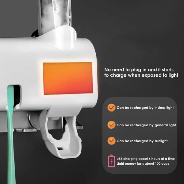 🦷49% OFF⏰Smart UV Sterilizing Toothbrush Holder