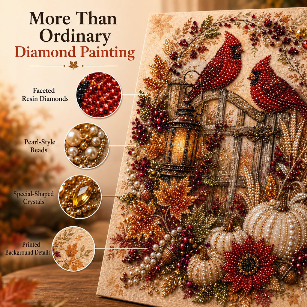 🍂 LAST DAY 49% OFF – Premium 3D Pearl Autumn & Thanksgiving Diamond Painting Art Kit  🍁🦃💎