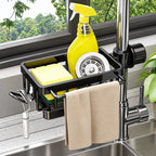 🚰 Faucet-Mounted Sink Caddy – Clear Your Counter, Keep Cleaning Tools Within Reach