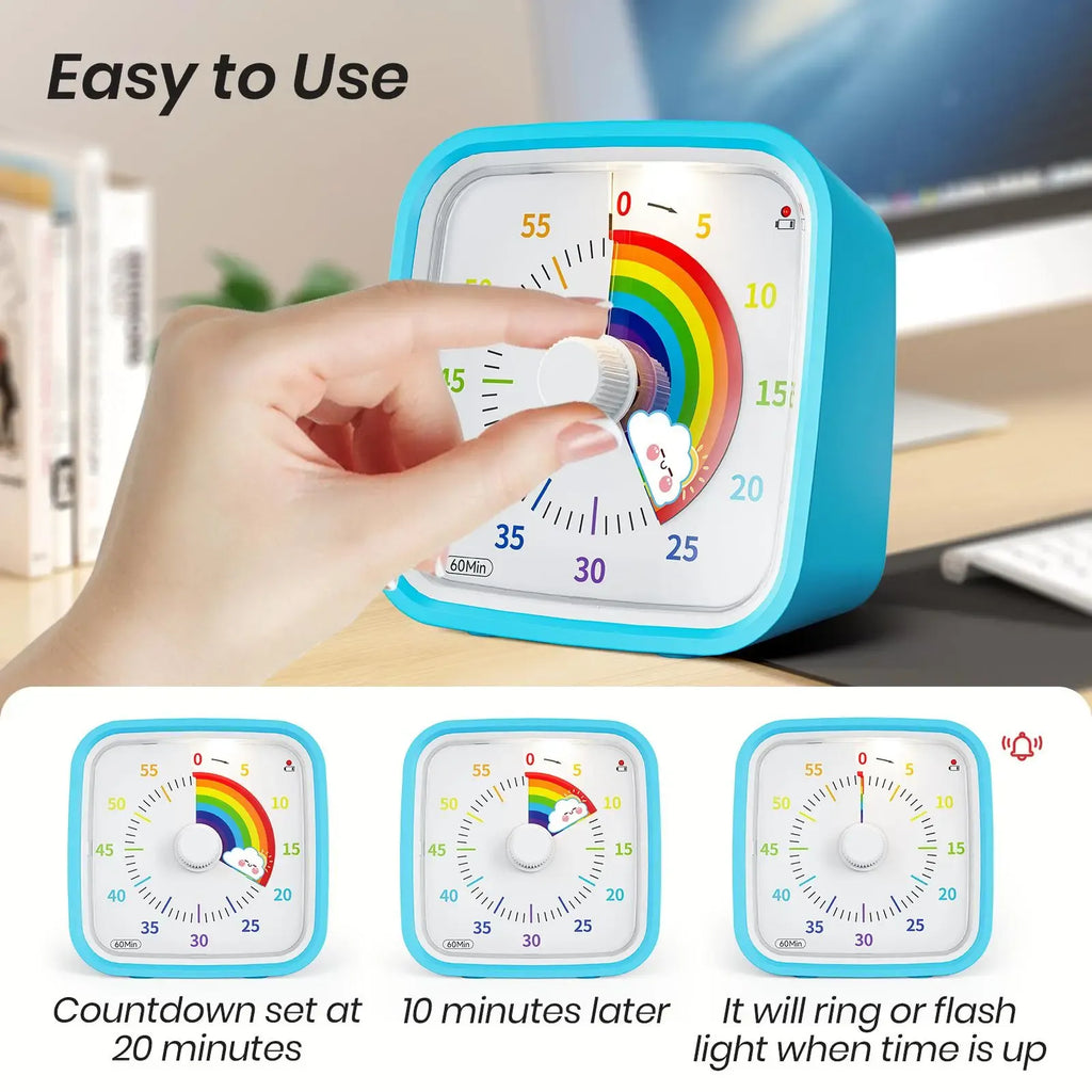 ⏰🌈Visual Timer with Protective Case