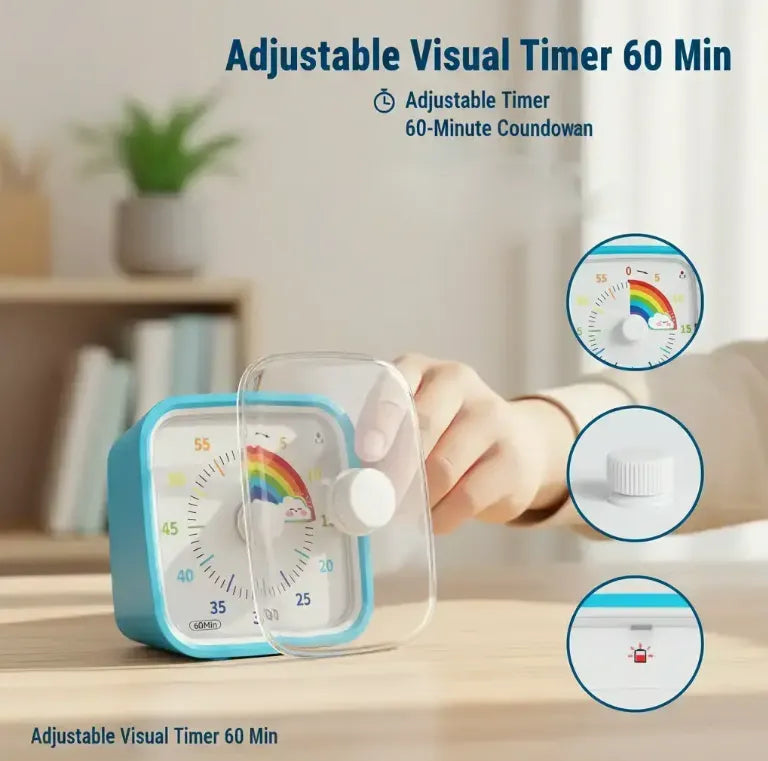 ⏰🌈Visual Timer with Protective Case