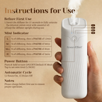Rewardeffort Waterless Essential Oil Diffuser - 120ml Aroma Oil Included, Wall-Mountable, USB Rechargeable, 4 Adjustable Scent Intensities, Low-Noise Calm Operation, Boujee Home Accessories, Ideal Gift for Bedrooms, Offices