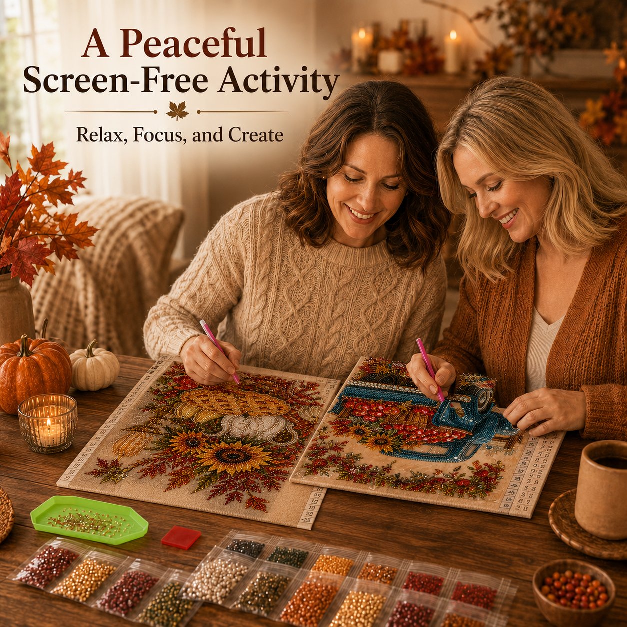 🍂 LAST DAY 49% OFF – Premium 3D Pearl Autumn & Thanksgiving Diamond Painting Art Kit  🍁🦃💎