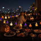 Halloween LED String Lights: Pumpkin and Skull Decorative Lights