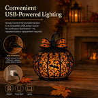 Tiffany-style Halloween pumpkin lamp